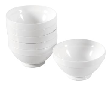 Cereal bowl made of toughened glass large 6 pcs