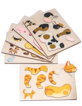 Magnetic puzzle farm animals set of 6