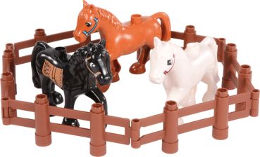 Klemmbaustein-Set Junior Zubehör Tiere und Zäune 100 Teile