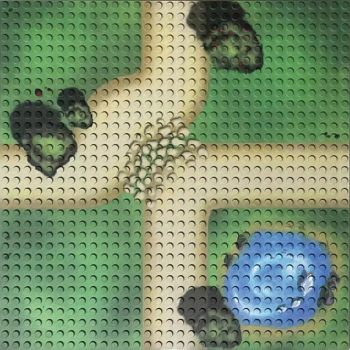 Preview: Building Bricks Building Plates 32x32 Nubs 4 pcs Farm