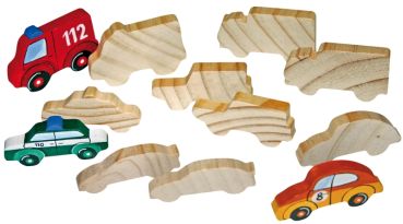 Wooden figures vehicles