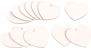 Magnetic Canvas Hearts Small set of 12