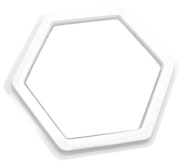 Stamp pad blanko hexagon