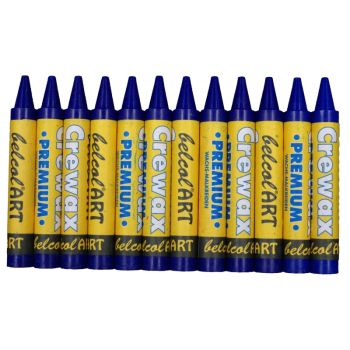 belcolART Crewax Premium 12 Crayons Cobalt Blue