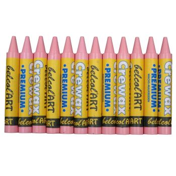 belcolART Crewax Premium 12 Wachsmalstifte rosa