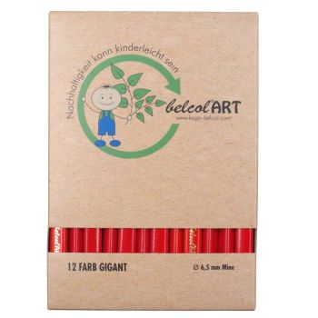 belcolART Farb Gigant Trigon 12 Pencils Red