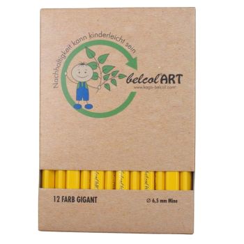 Preview: belcolART Farb Gigant Trigon 12 Pencils Light Yellow