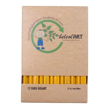 Preview: belcolART Farb Gigant Trigon 12 Pencils Dark Yellow