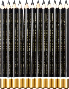 belcolART Farb Gigant Trigon 12 Stifte schwarz