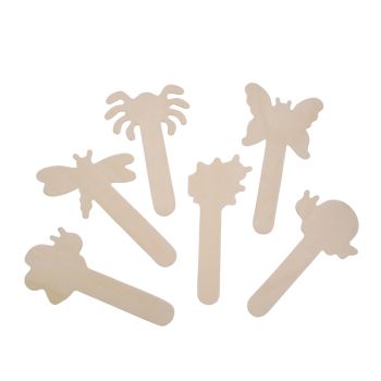 Wood Craft Sticks Bugs (6)