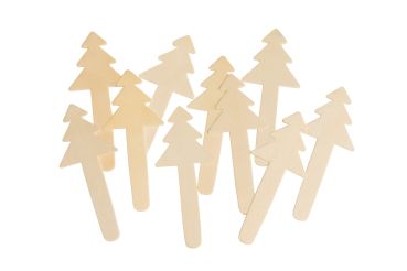 Wood Craft Sticks Christmas Trees set of 10