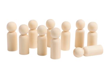 Menschen aus Holz 10er Set medium