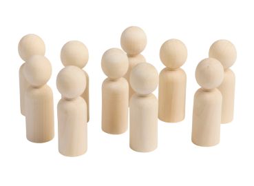 Wood People large set of 10