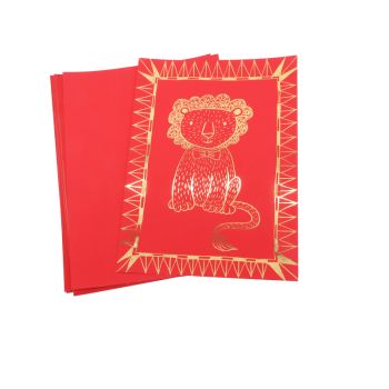 Scratch Art Sheet red set of 10