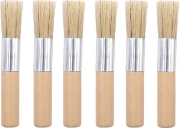 Wooden Brushes 14mm 6 pcs