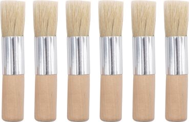 Wooden Brushes 18mm 6 pcs