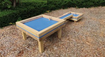 Mud table combination with V2A base