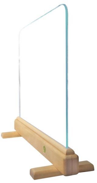 Glas mit Schutzbügel zu Leuchtstaffelei