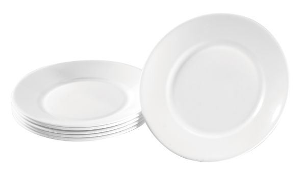Plate made of toughened glass small 6 pcs