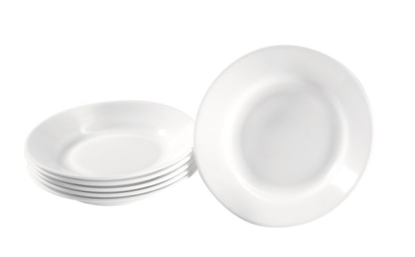 Plate made of toughened glass deep 6 pcs