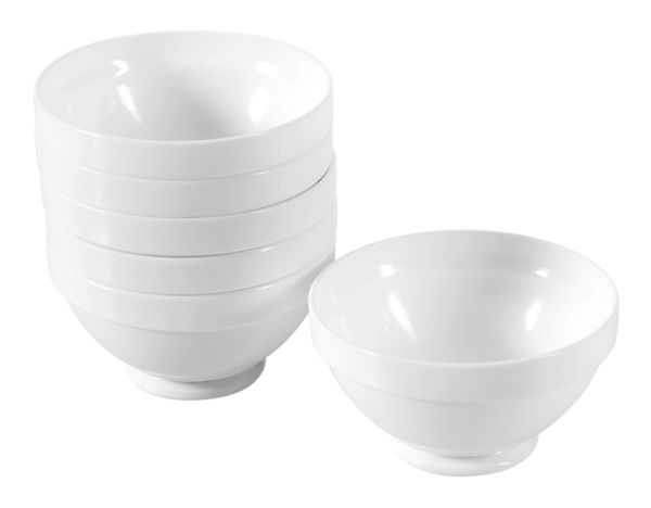 Cereal bowl made of toughened glass large 6 pcs