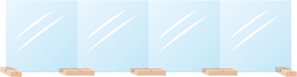 Hygiene wall fourfold