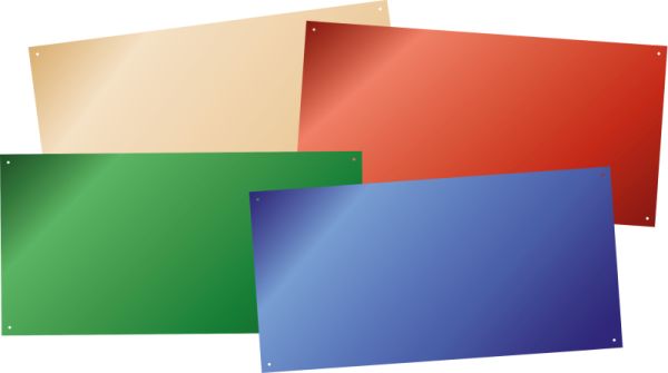 Coloured Flat Mirrors 40x80 cm set of 4