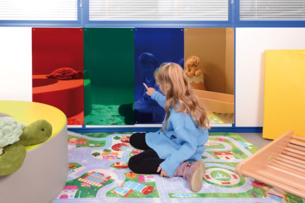 Coloured Flat Mirrors 40x80 cm set of 4