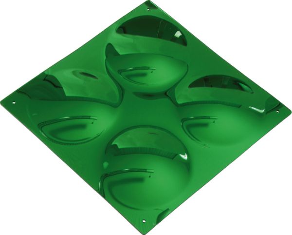 Coloured Convex Mirrors 33x33 cm set of 4