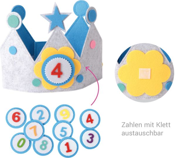 Geburtstagskrone blau