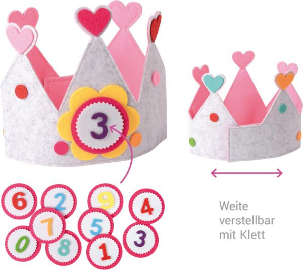 Geburtstagskrone pink