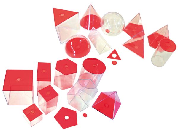 Geometric Figures transparent red large