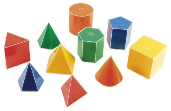 Geometric shapes with inlay