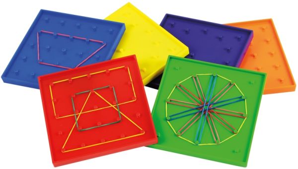 Geometrical board, set of 6, 12.5 cm