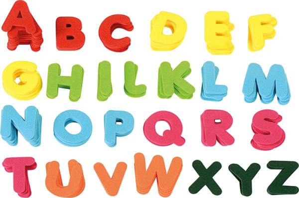 Giant felt letters 8 cm, 150 pcs