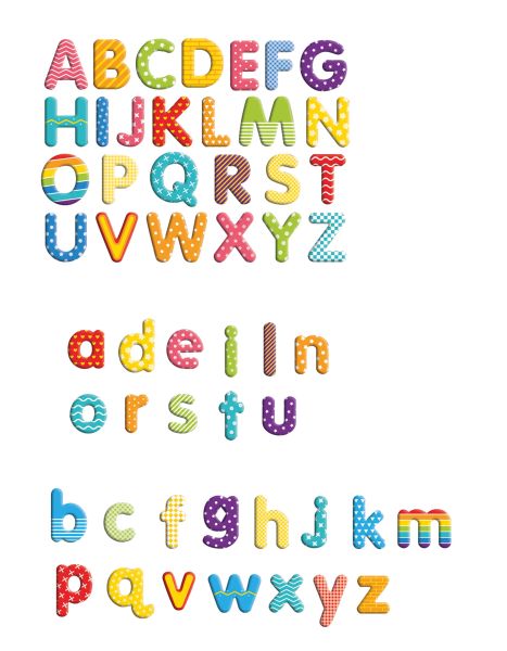 Magnet letters with box, 100 pcs