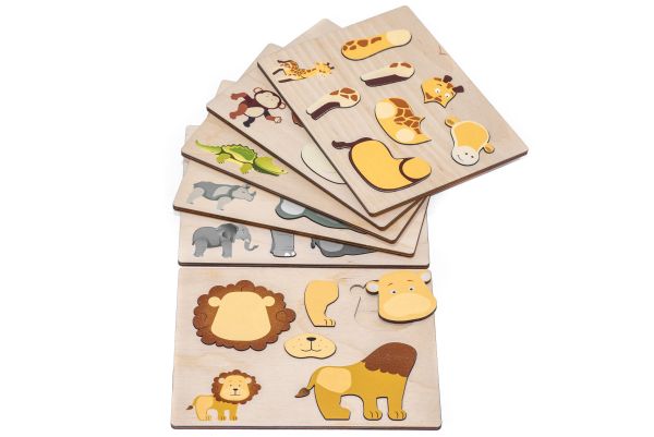 Magnetic puzzle africa animals set of 6