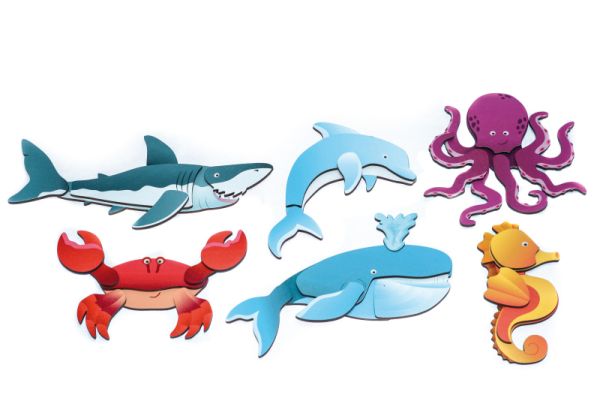 Magnetic puzzle sea animals set of 6