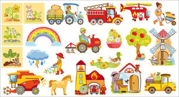 Figures for Mega Magnetic Board in the Countryside