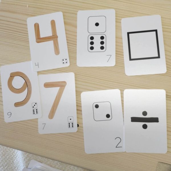 Numbers playing cards