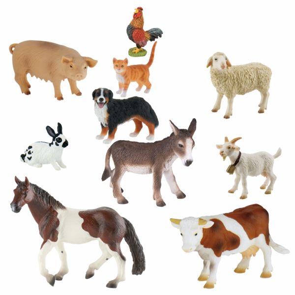 Farm Animals Play Figures Set of 10