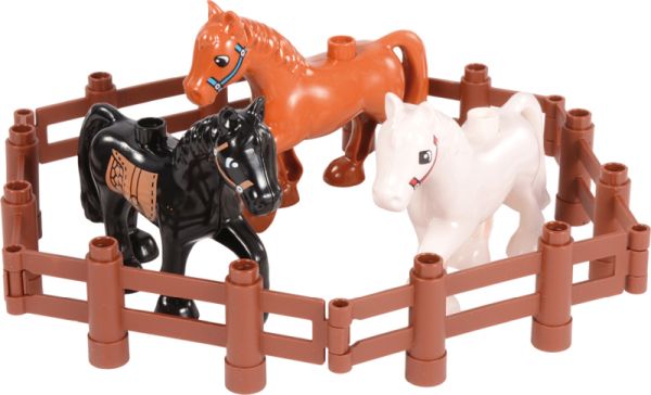 Klemmbaustein-Set Junior Zubehör Tiere und Zäune 100 Teile