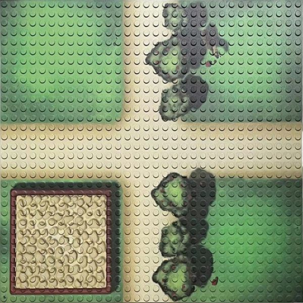 Klemmbaustein-Set Bauplatten 32x32 Noppen 4 Stück Bauernhof
