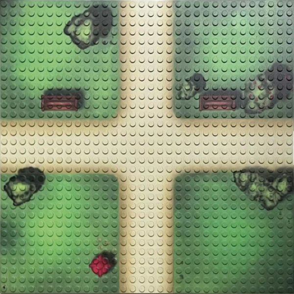 Klemmbaustein-Set Bauplatten 32x32 Noppen 4 Stück Bauernhof