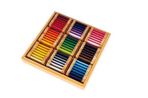 Montessori Farbtäfelchen Schattierungen 63 Stück