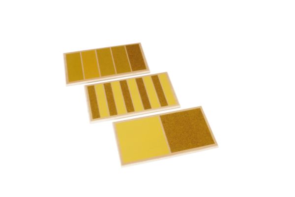 Montessori Tastbretter rau-glatt 3 Stück
