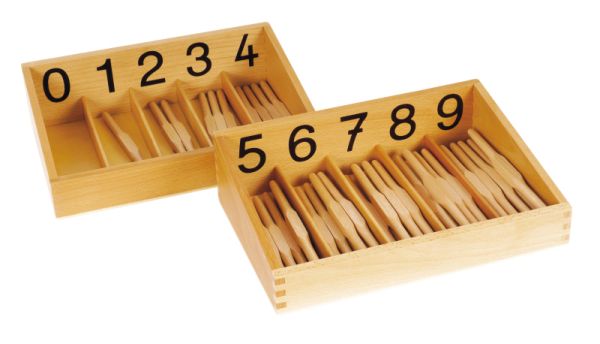 Montessori Spindle Boxes 0-9
