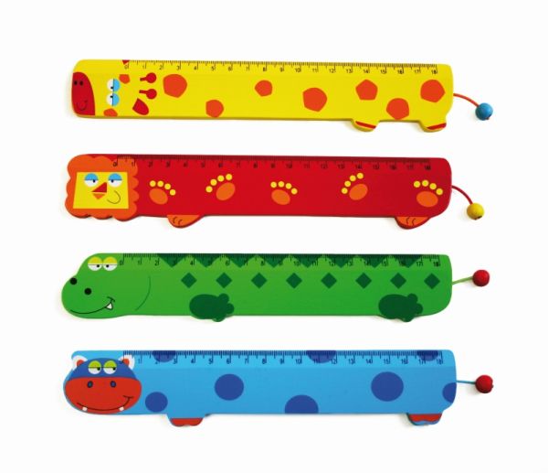 Funny animal ruler wood