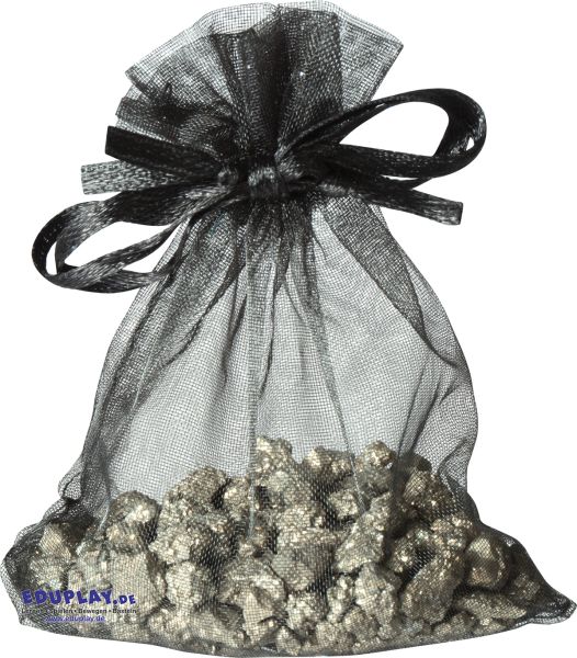 Pyrites in organza bag