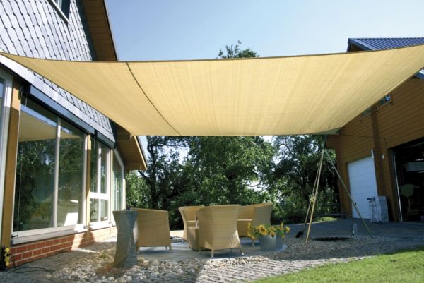 Sun sail 5 x 5 m beige